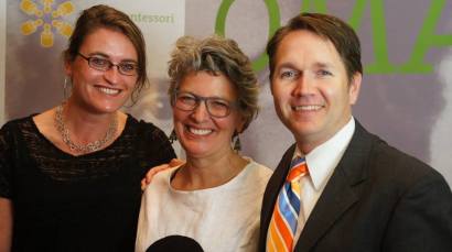Krista, left, and Jack, right with their friend Marta Donahoe, co-founder of CMSTEP.